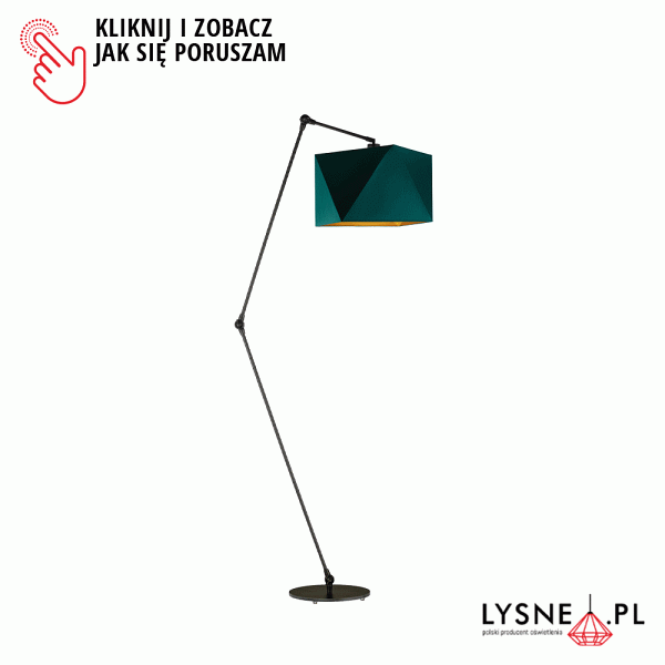 Lampa Nowoczesna  do salonu z włącznikiem nożnym OSAKA GOLD  Lysne