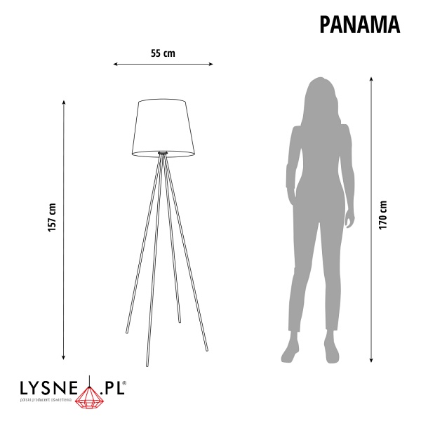 Oświetlenie podłogowe do salonu PANAMA  Lysne