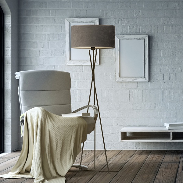 Lampa stojąca trójnóg PARYŻ VELUR  Lysne