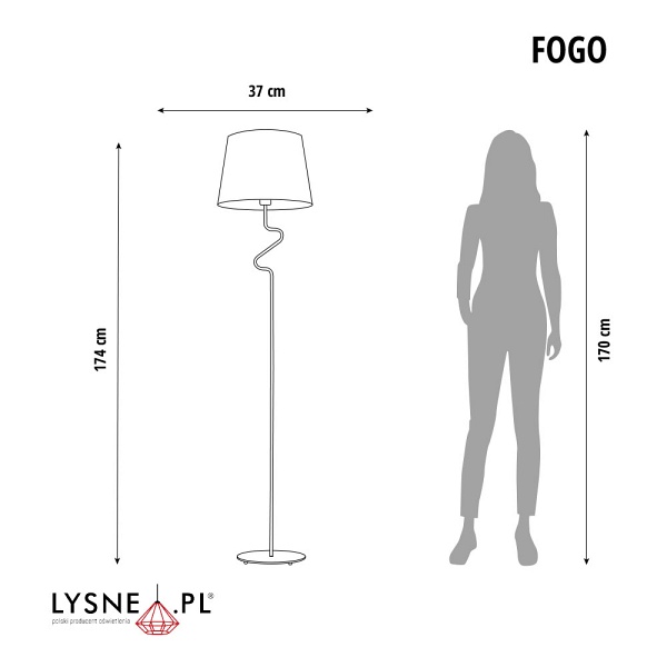 Oświetlenie stojące w nowoczesnym stylu FOGO GOLD  Lysne