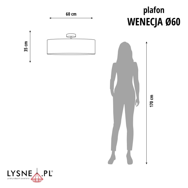 Żyrandol Nowoczesny żyrandol do jadalni WENECJA VELUR fi - 60 cm kolor zieleń butelkowa  Lysne