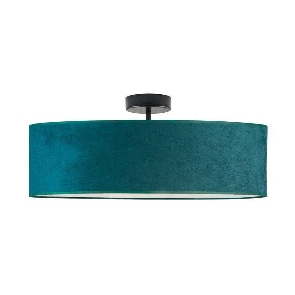 Żyrandol Nowoczesny żyrandol do jadalni WENECJA VELUR fi - 60 cm kolor zieleń butelkowa  Lysne