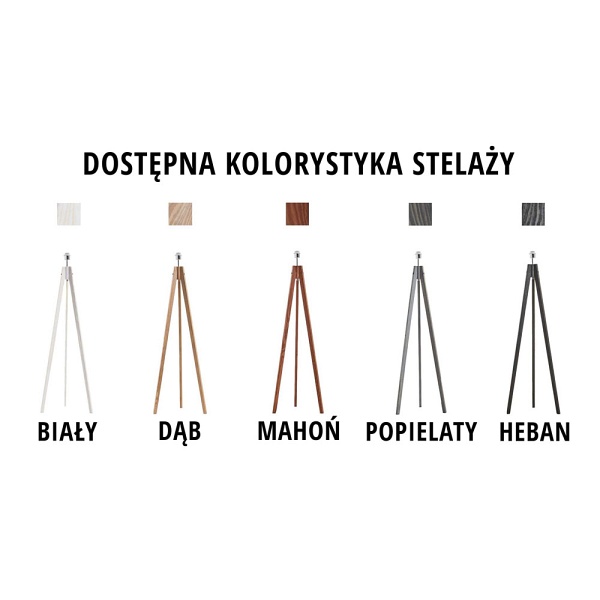 Lampa stojąca na trzech nogach HAITI VELUR  Lysne