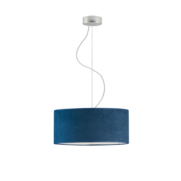 Lampa wisząca nad stół HAJFA VELUR fi - 40 cm - kolor granatowy  Lysne