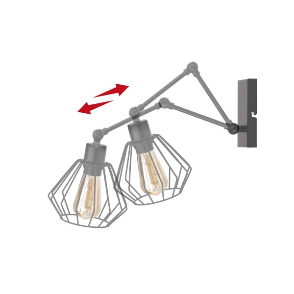 Kinkiet w stylu loft LAREDO LOFT  Lysne