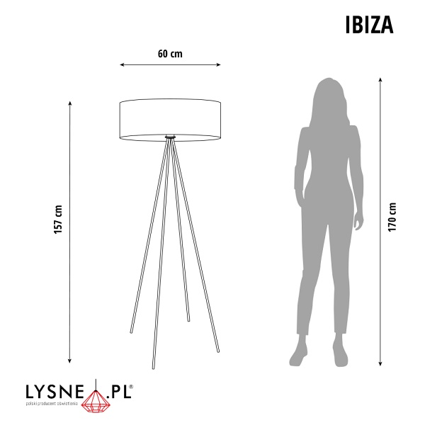 Lampa Nowoczesna  podłogowa IBIZA  Lysne