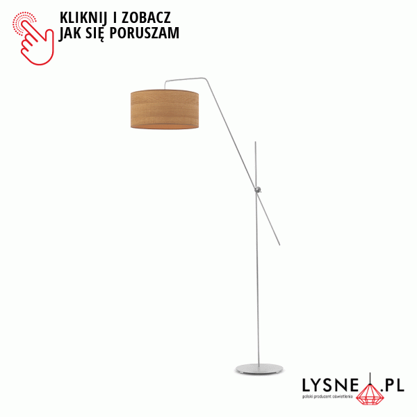 Lampa Srebrna  stojąca BILBAO ECO  Lysne