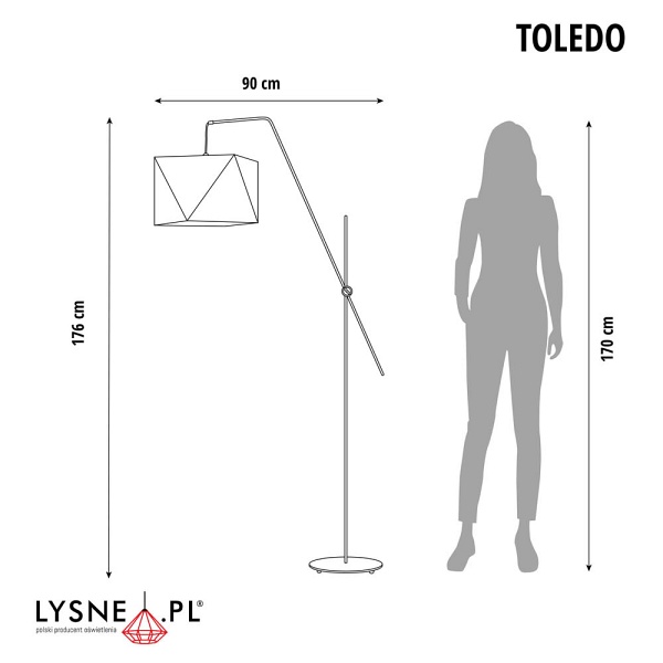 Lampa stojąca do salonu TOLEDO  Lysne