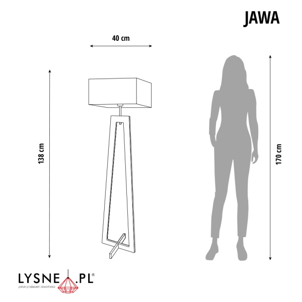Lampa Designerska  stojąca do sypialni RIJAD GOLD  Lysne