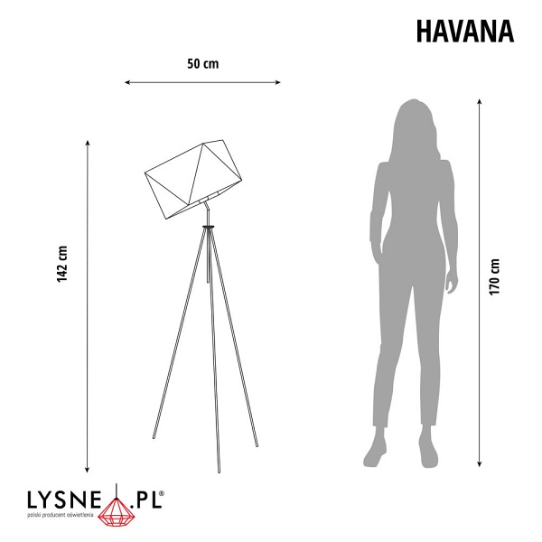 Lampa trójnóg HAVANA  Lysne