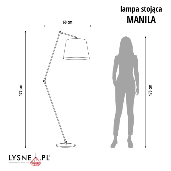 Lampa stojąca MANILA  Lysne