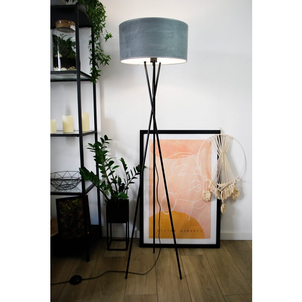 Lampa stojąca trójnóg PARYŻ VELUR  Lysne