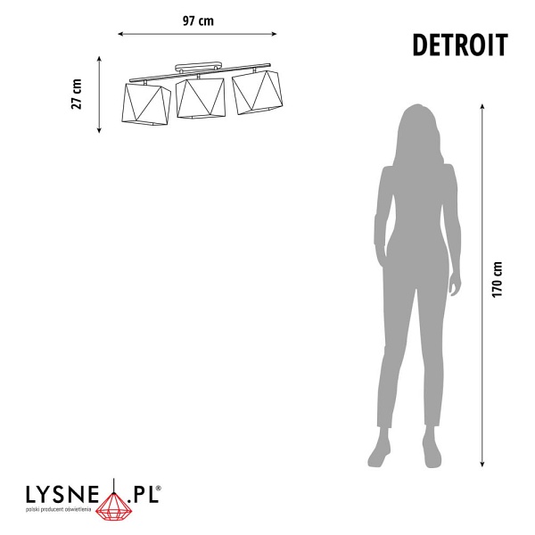 Plafon DETROIT  Lysne