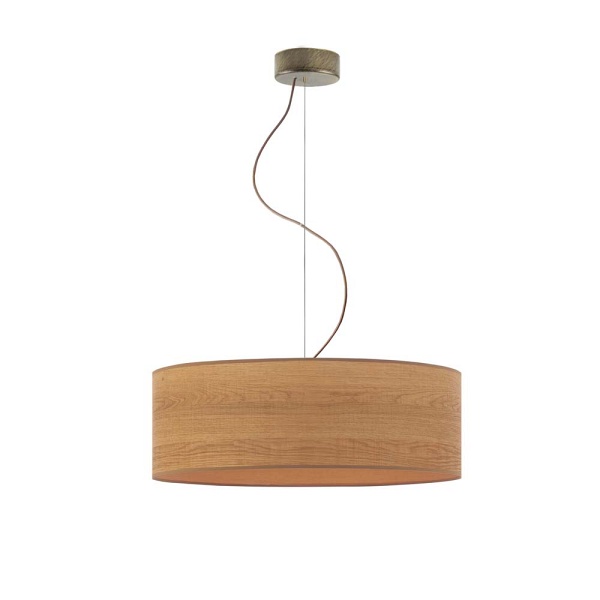 Żyrandol Nowoczesny żyrandol do salonu HAJFA ECO fi - 50 cm - kolor dąb sonoma  Lysne