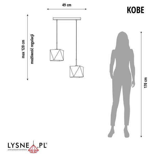 Lampa wisząca nad stół KOBE   Lysne