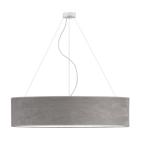 Lampa Designerska  wisząca PORTO VELUR fi - 100 cm - kolor szary  Lysne
