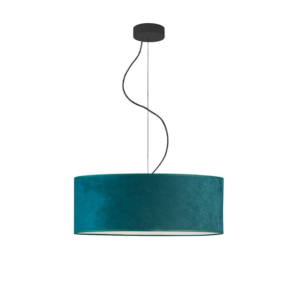 Żyrandol Designerski żyrandol do sypialni HAJFA VELUR fi - 50 cm kolor zieleń butelkowa  Lysne