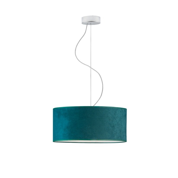 Żyrandol w nowoczesnym stylu HAJFA VELUR fi - 40 cm - kolor zieleń butelkowa  Lysne
