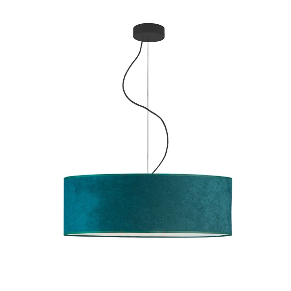 Lampa Salonowa  wisząca HAJFA VELUR fi - 60 cm kolor zieleń butelkowa  Lysne
