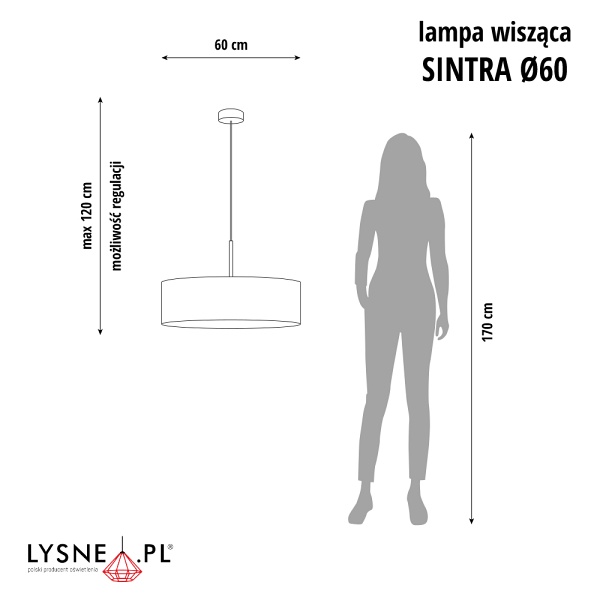 Lampa sufitowa do sypialni SINTRA MIRROR fi - 60 cm  Lysne