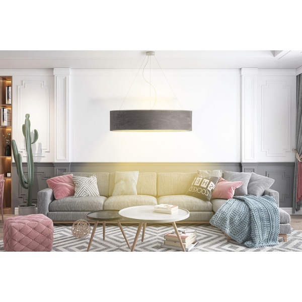 Oświetlenie sufitowe nad stół PORTO VELUR fi - 100 cm - kolor morski  Lysne