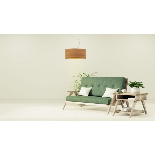 Lampa wisząca  HAJFA ECO fi - 60 cm - Orzechowy/Stare złoto  Lysne