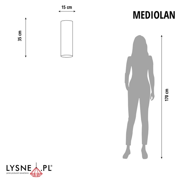 Lampa przysufitowa MEDIOLAN  Lysne