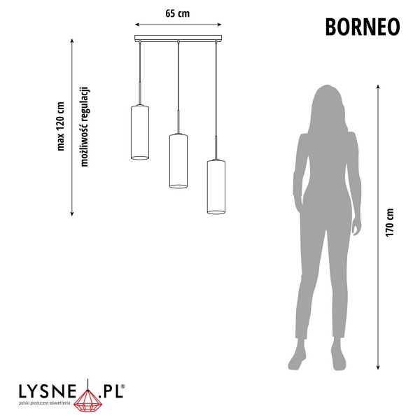 Żyrandol do jadalni BORNEO  Lysne