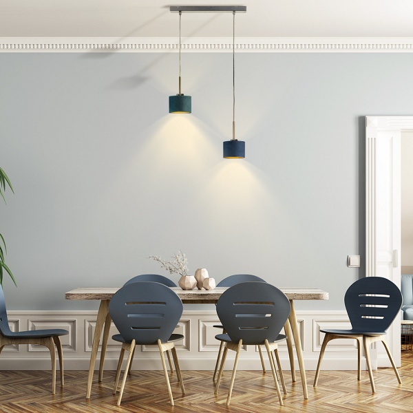 Lampa wisząca asymetryczna welurowa MONTANA VELUR  Lysne