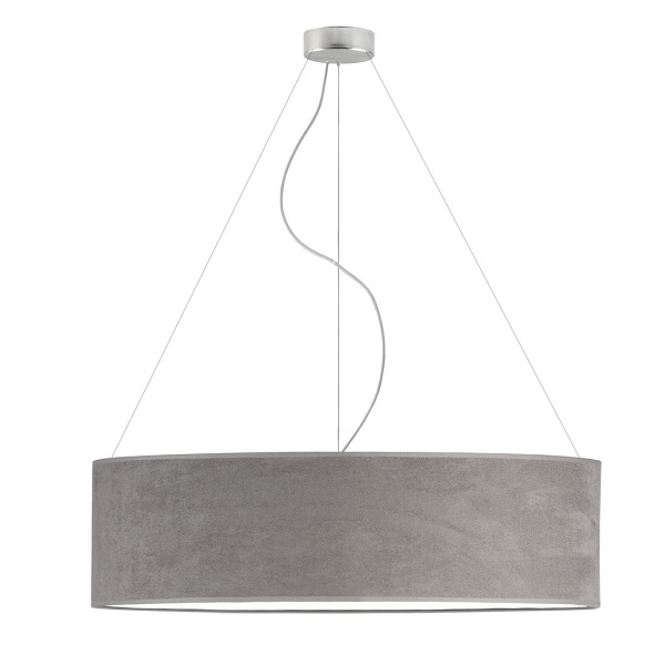Żyrandol Designerski żyrandol do jadalni PORTO VELUR fi - 80 cm - kolor szary  Lysne