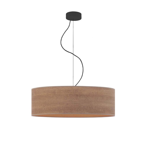 Żyrandol Nowoczesny żyrandol do jadalni HAJFA ECO fi - 60 cm - kolor orzechowy  Lysne