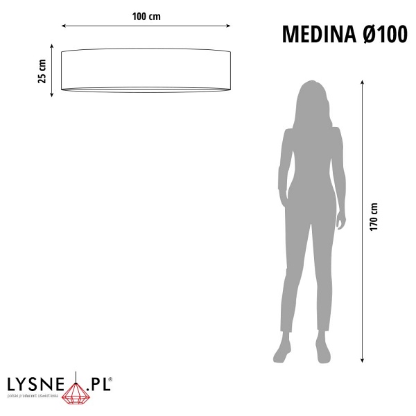 Plafon do kuchni MEDINA fi - 100 cm  Lysne