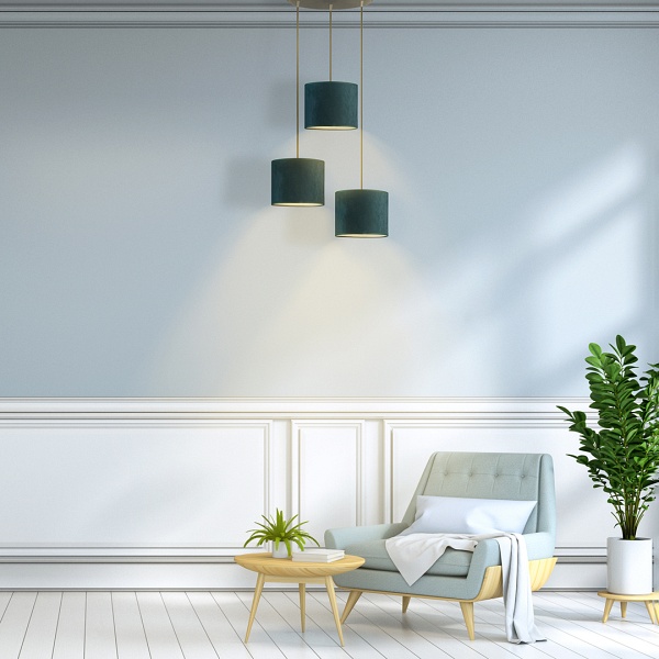 Lampa wisząca 3 - punktowa PUEBLO VELUR  Lysne