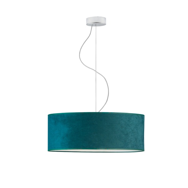 Żyrandol Designerski żyrandol do sypialni HAJFA VELUR fi - 50 cm kolor zieleń butelkowa  Lysne
