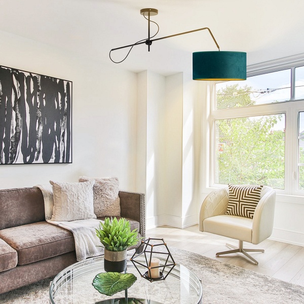 Lampa nad stół regulowana RIO VELUR  Lysne