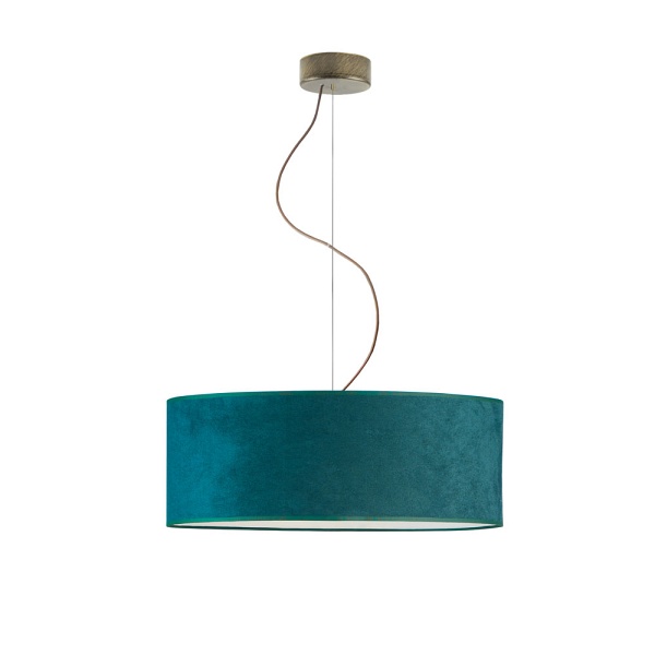 Żyrandol Designerski żyrandol do sypialni HAJFA VELUR fi - 50 cm kolor zieleń butelkowa  Lysne