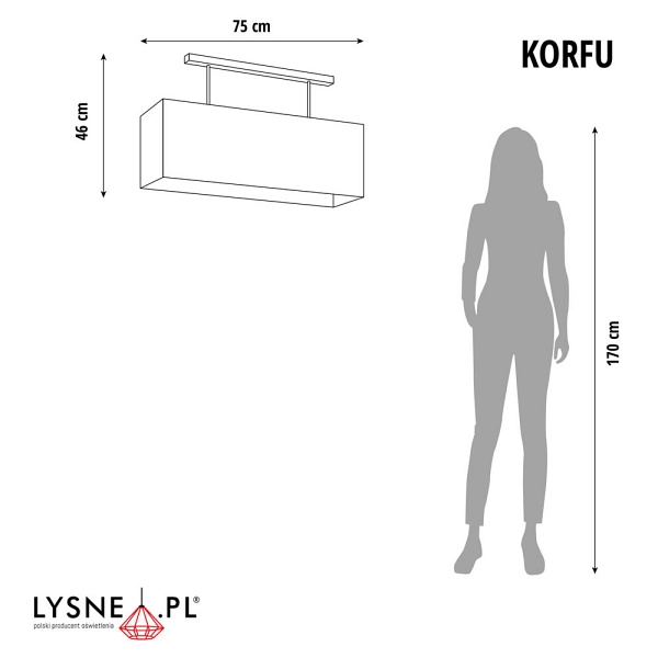 Plafon Lampa owa KORFU GOLD  Lysne