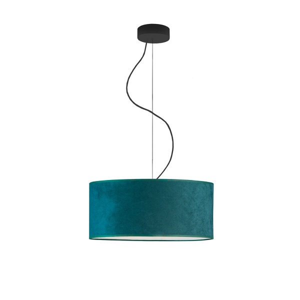 Żyrandol w nowoczesnym stylu HAJFA VELUR fi - 40 cm - kolor zieleń butelkowa  Lysne