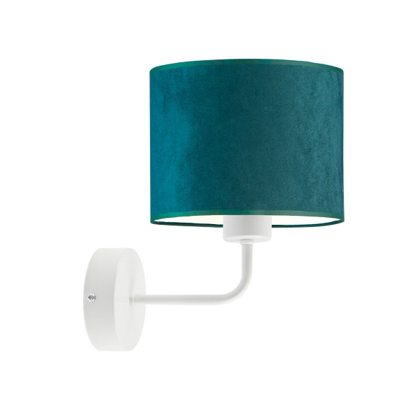 Kinkiet na białym stelażu MODENA VELUR  Lysne