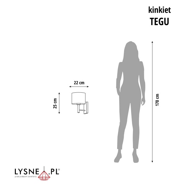 Lampka ścienna do czytania TEGU VELUR  Lysne