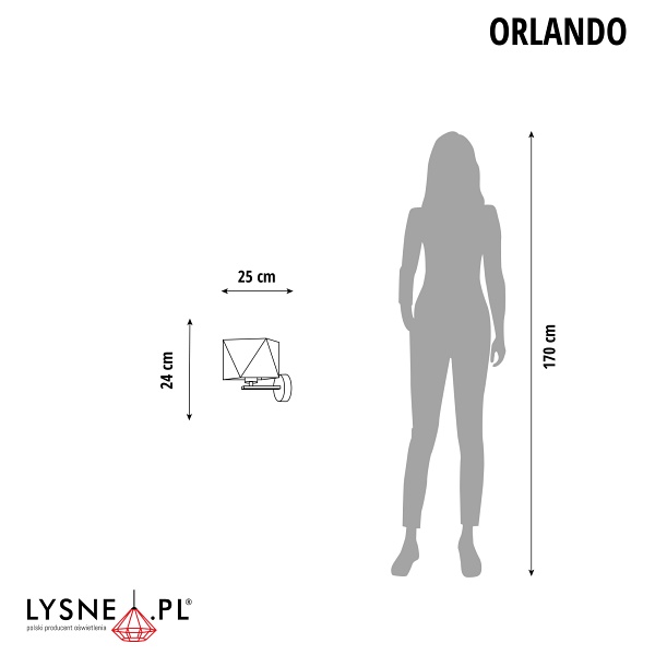 Oprawa ścienna do jadalni ORLANDO GOLD  Lysne