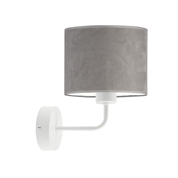 Kinkiet na białym stelażu MODENA VELUR  Lysne