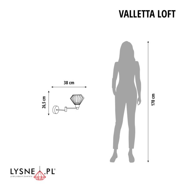Kinkiet regulowany VALLETTA LOFT  Lysne