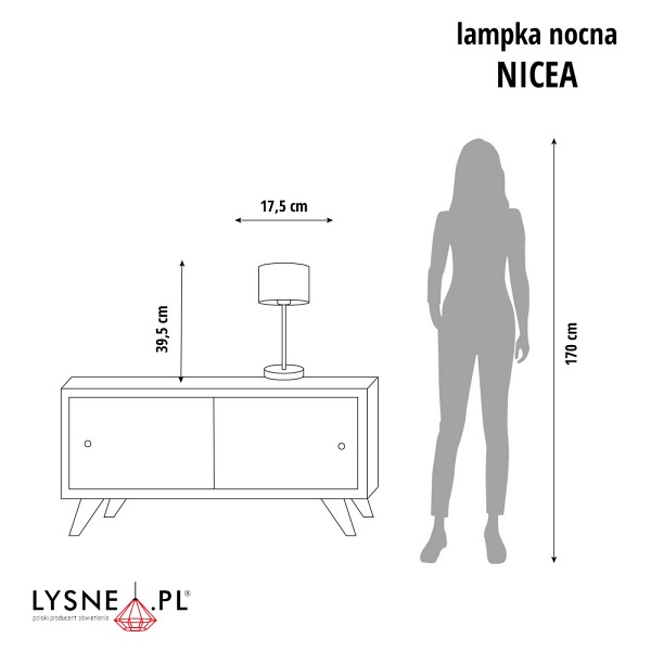 Lampka Elegancka  nocna NICEA ECO  Lysne