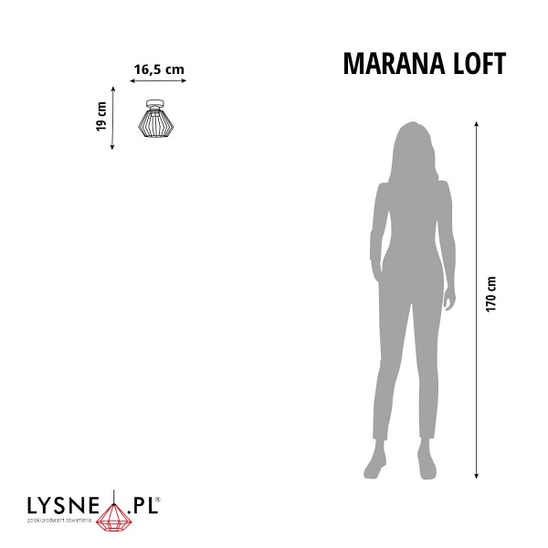 Plafon loftowy MARANA LOFT  Lysne