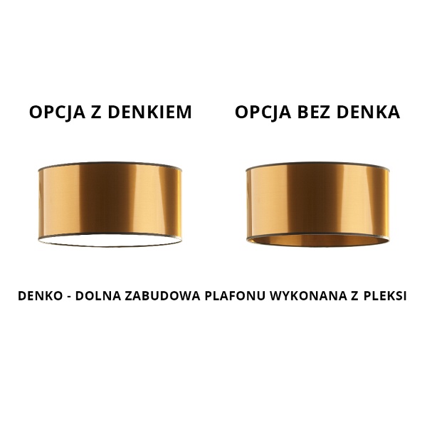 Plafon salonowy DUBAJ MIRROR fi - 40 cm   Lysne