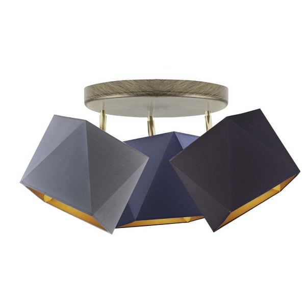 Plafon Nowoczesny  sufitowy MINORKA GOLD  Lysne