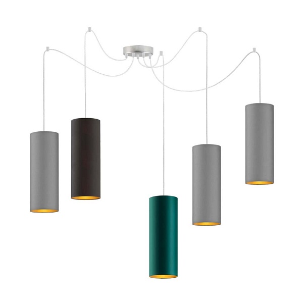 Lampa wisząca z regulowaną długością przewodu VIZELA T5 GOLD  Lysne