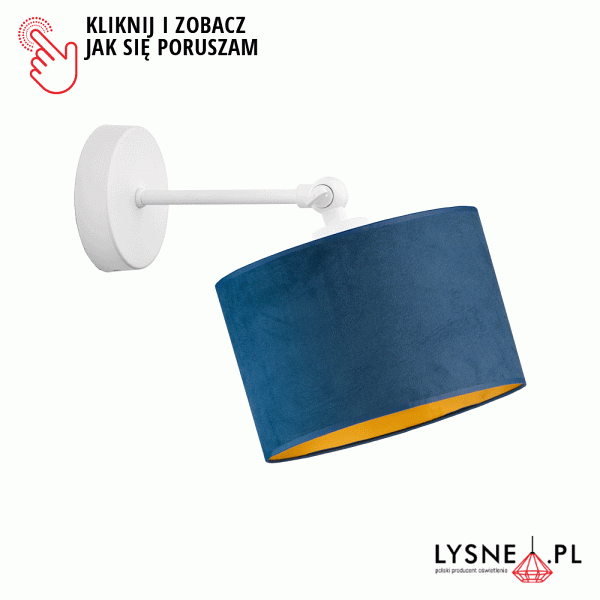 Lampka ścienna do przedpokoju TETE VELUR  Lysne