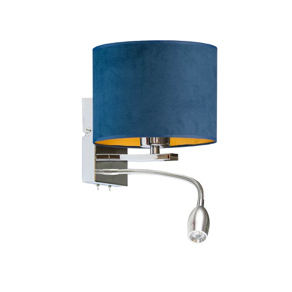 Lampka Regulowana  ścienna ze złotym wnętrzem SENEGAL VELUR  Lysne